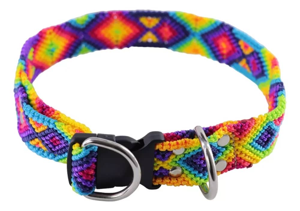 Collar Para Perro Tejido Artesanal Vegano Talla M