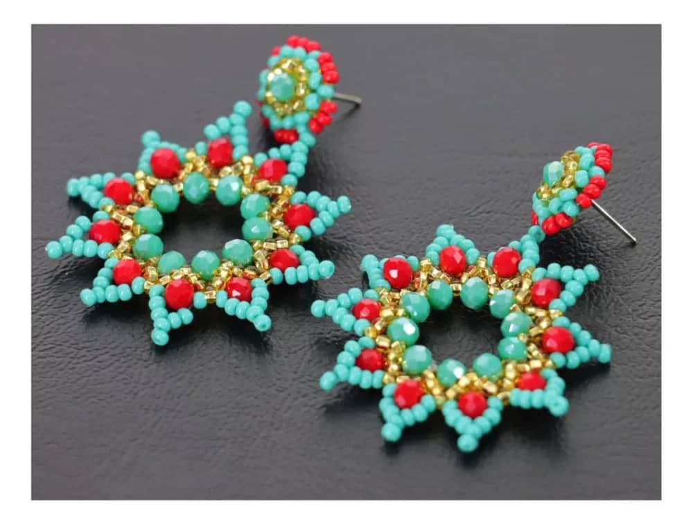 Aretes De Cristal De Colores Aretes artesanal