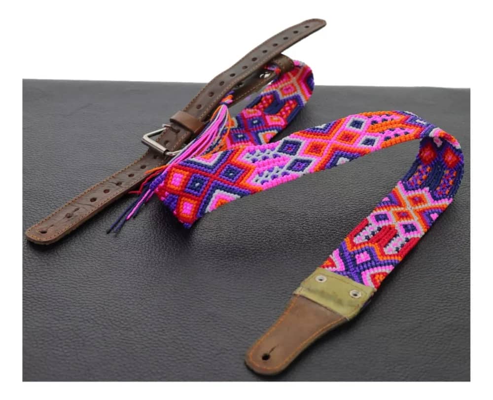 Correas Para Guitarra Correas De Piel Bordados Artesanal - Image 5