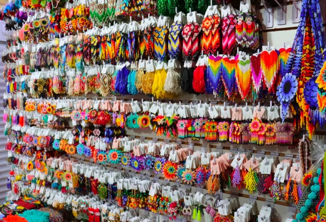 Aretes Flecos Cristal Aretes De Cuentas Huichol Artesanal - Image 4