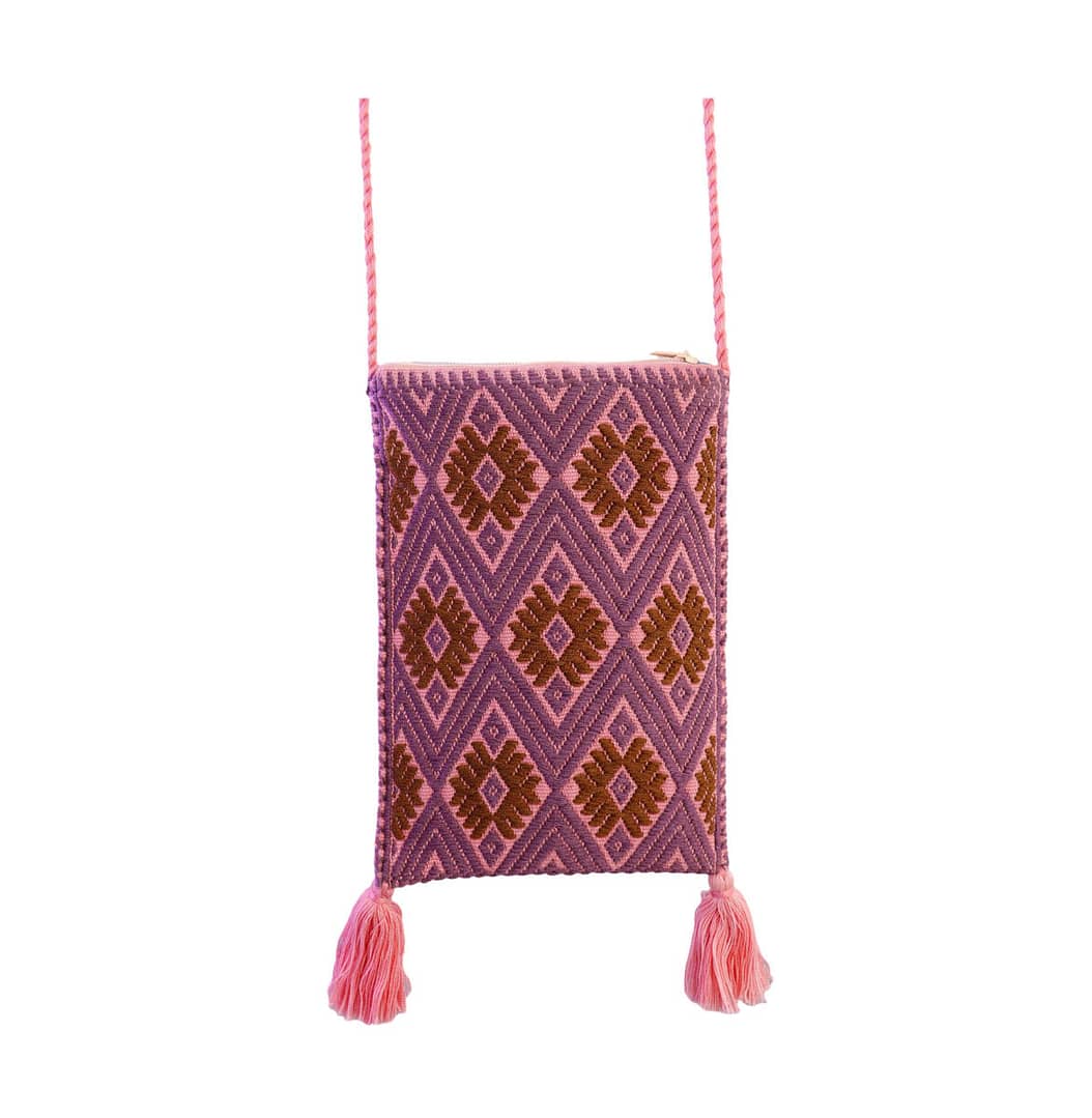 Mini Bolsitas Porta Celular Bolsa De Telar Bordado Artesanal