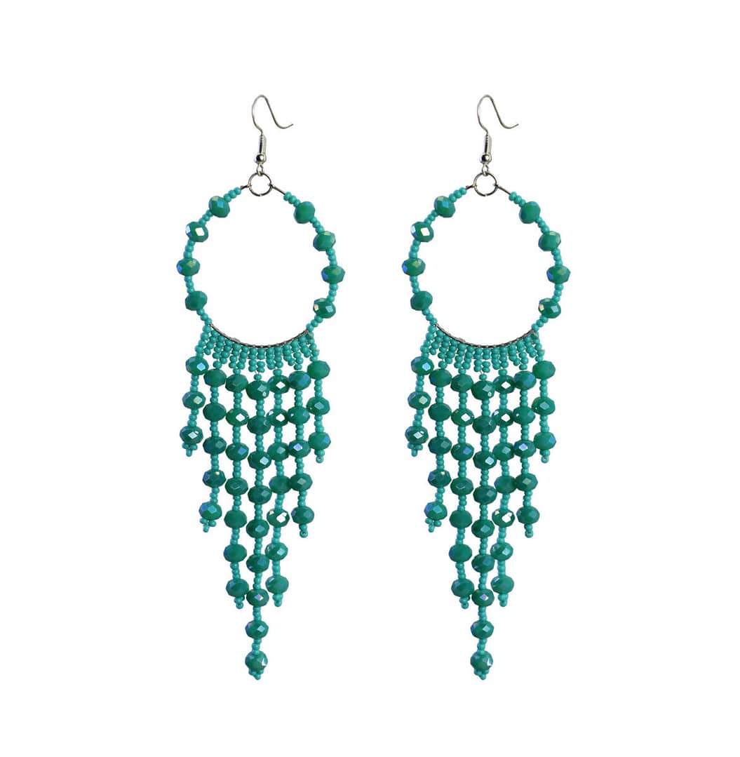 Aretes Arracadas De Cristal Aretes Colgante De Moda
