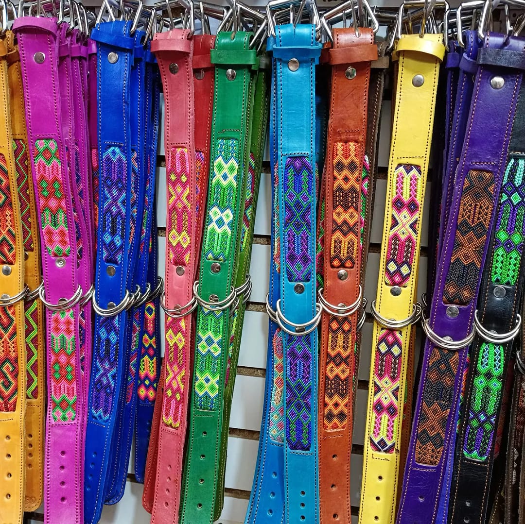 Collares Para Perros 70/75 CM Collar De Piel Bordados Artesanal - Image 3