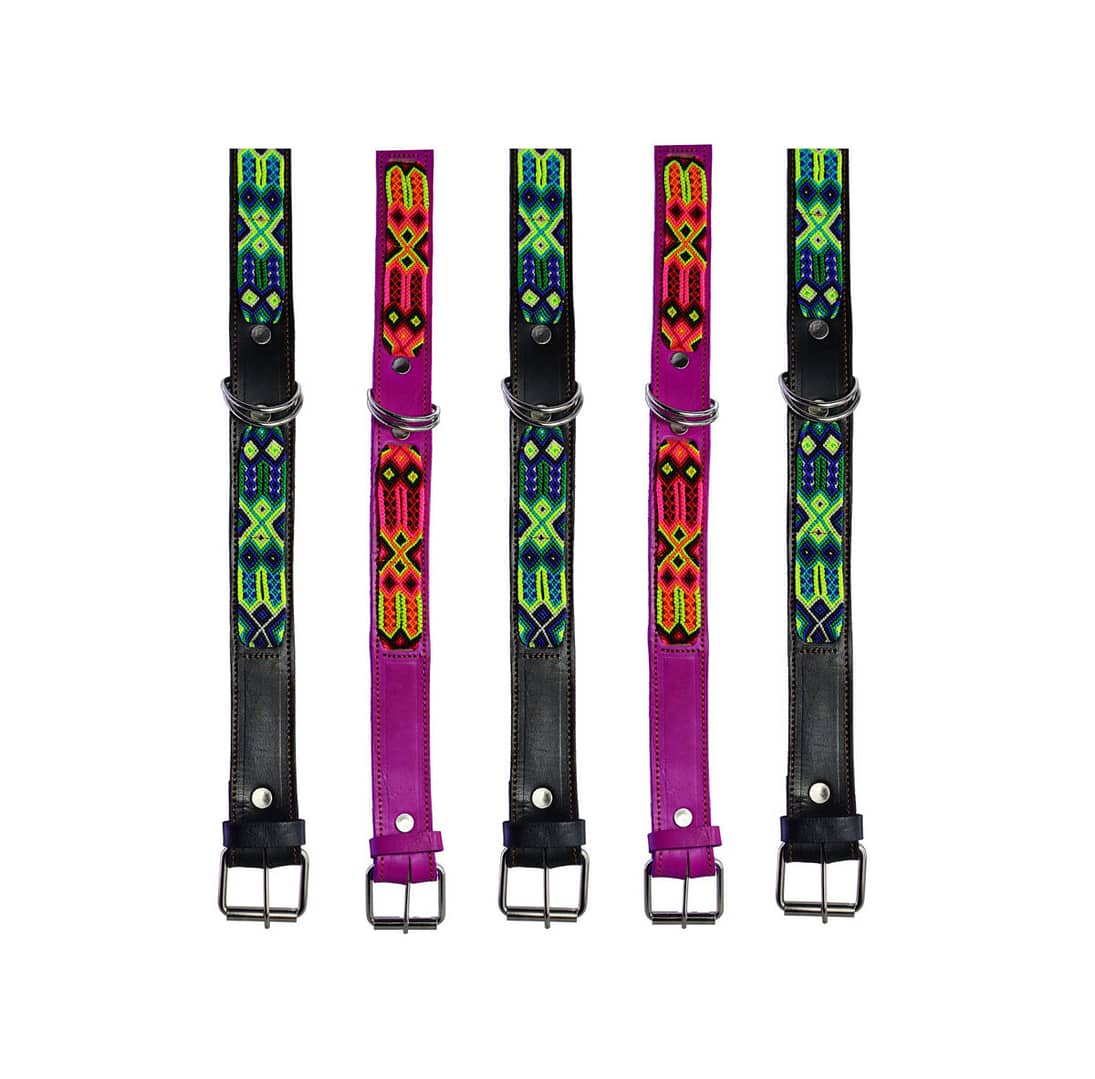 Collares Para Perros 70/75 CM Collar De Piel Bordados Artesanal
