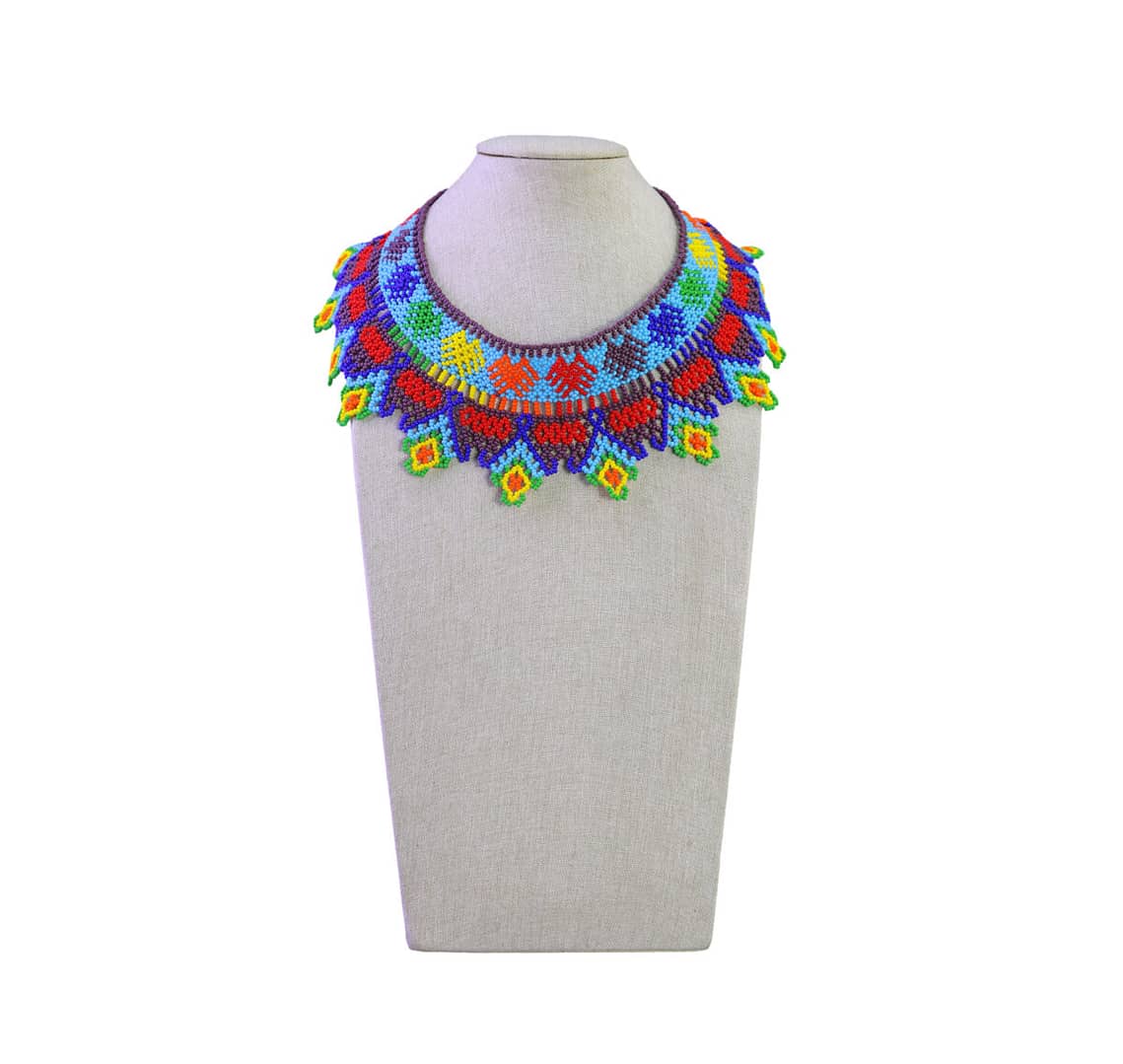 Collar De Mostacillas Gargantilla De Moda Arte Huichol