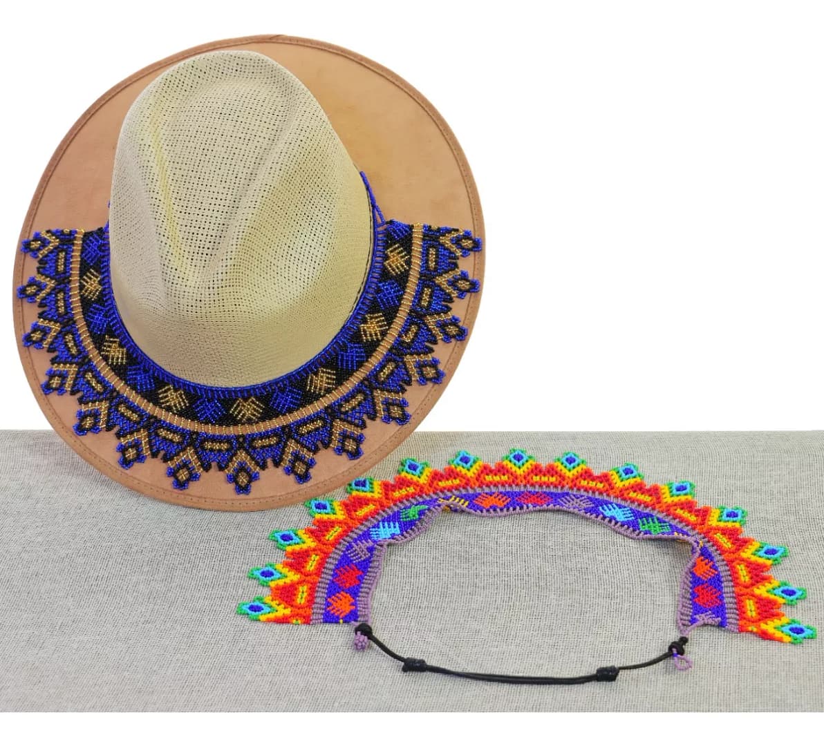 Toquillas De Chaquira Para Sombrero Toquillas De Cuentas Huichol - Image 3