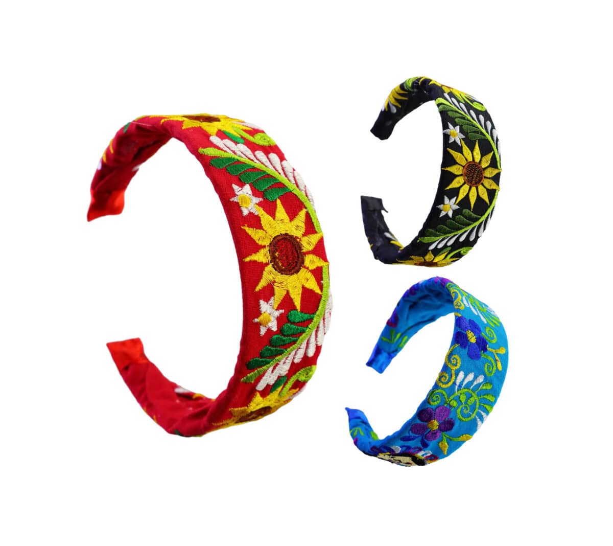 Diademas Bordadas Floral De Moda Diademas Artesanal