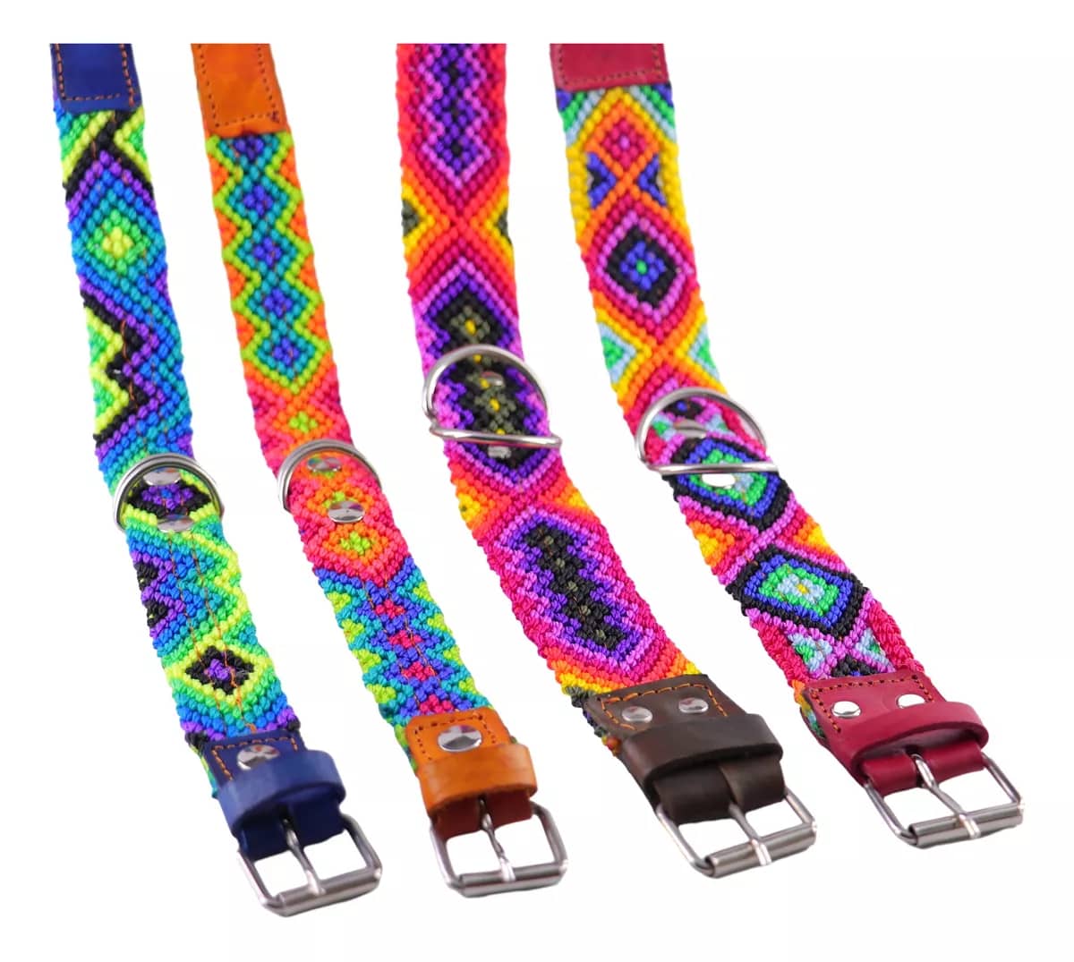 Collar Para Perro Mediano 40 CM Collar De Piel Bordados H-G