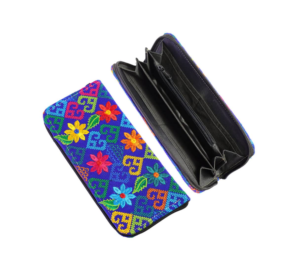 Cartera Para Dama Billetera Bordados Floral De Moda