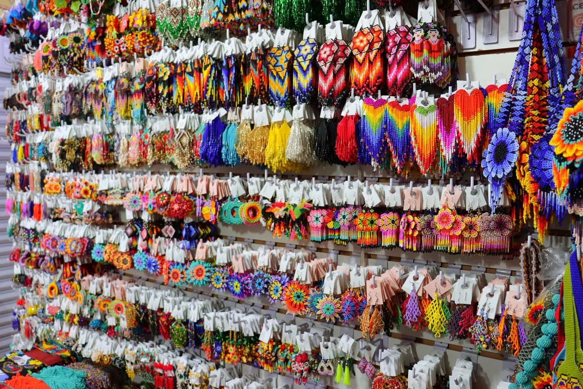 Aretes Flecos De Mostacillas Aretes De Cuentas Huichol - Image 3