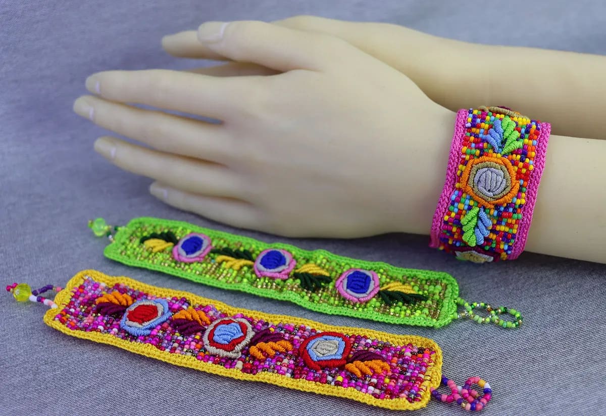 Pulseras Bordados Floral Pulseras De Moda Regalo - Image 2