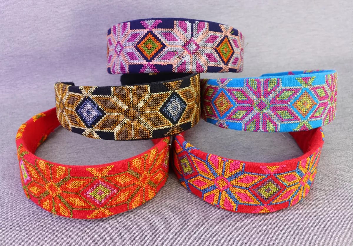 Diadema Bordadas Artesanal Diadema Ancha De Moda - Image 4