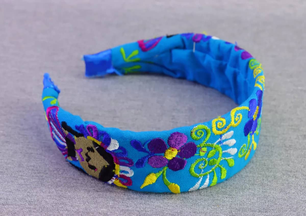 Diademas Bordadas Floral De Moda Diademas Artesanal - Image 5