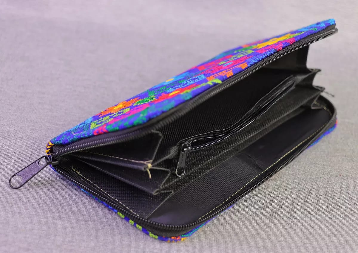 Cartera Para Dama Billetera Bordados Floral De Moda - Image 2