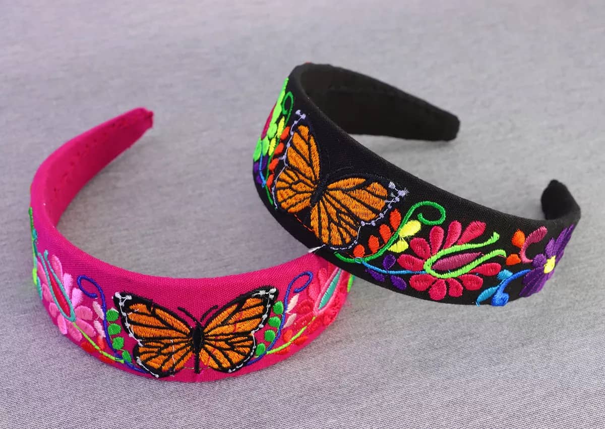 Diademas Bordadas De Mariposa Diademas De Moda - Image 2