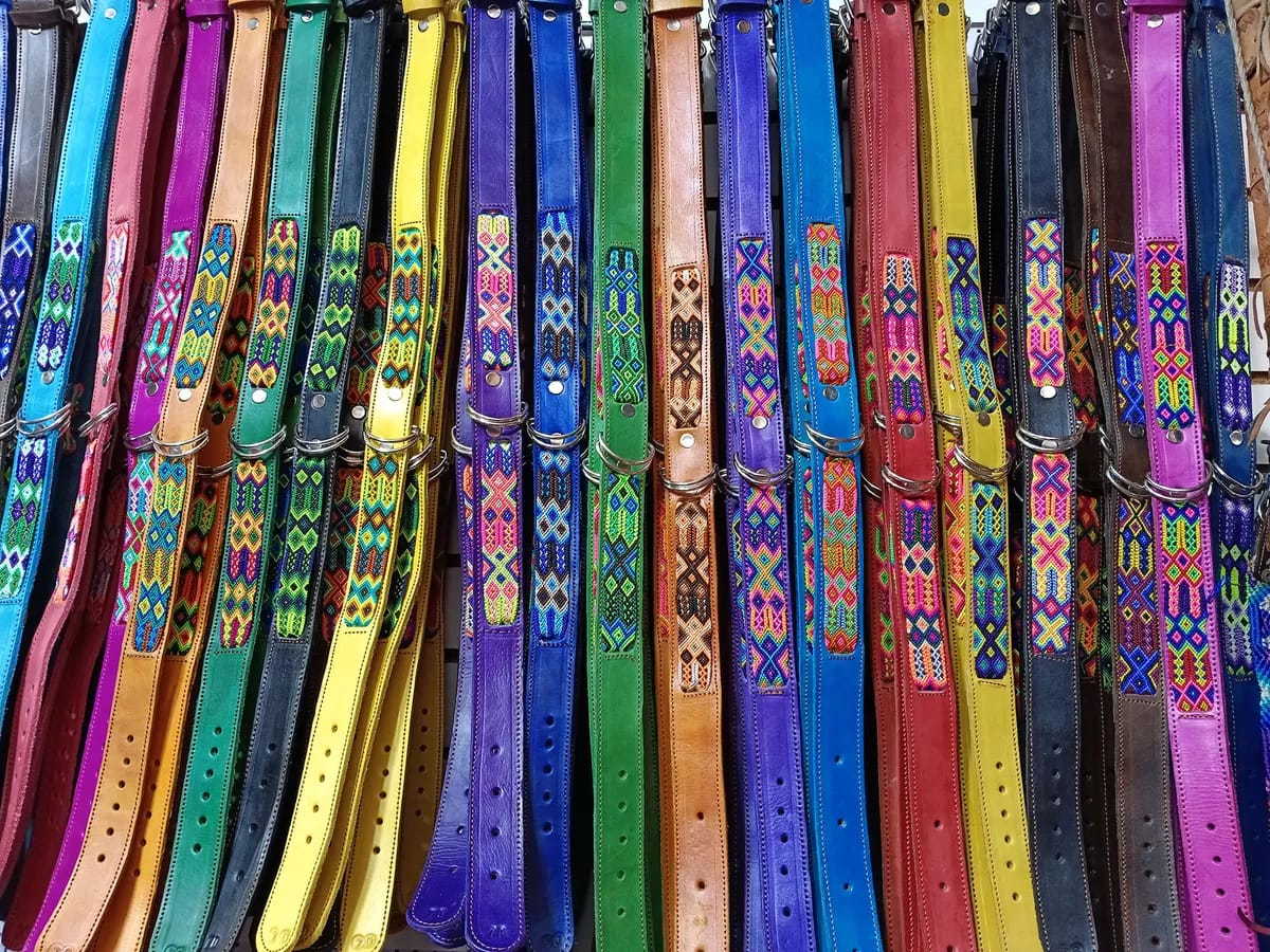 Collares Para Perros 70/75 CM Collar De Piel Bordados Artesanal - Image 5