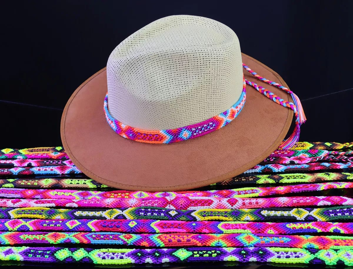 Toquillas Para Sombrero Bordados Artesanal Cinta De Moda - Image 6
