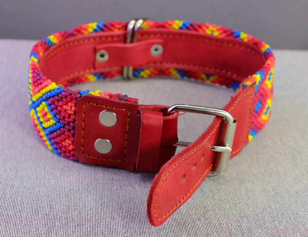 Collar Para Perro Extra Grande 70/75 CM Collar De Piel Bordados H-G - Image 5