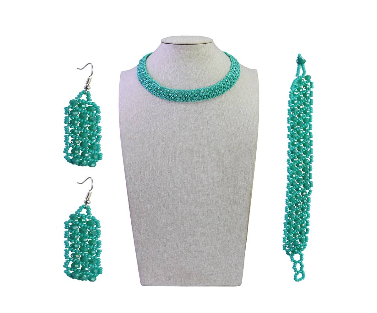 Set Collar De Cristal Chaquira Gargantilla De Moda