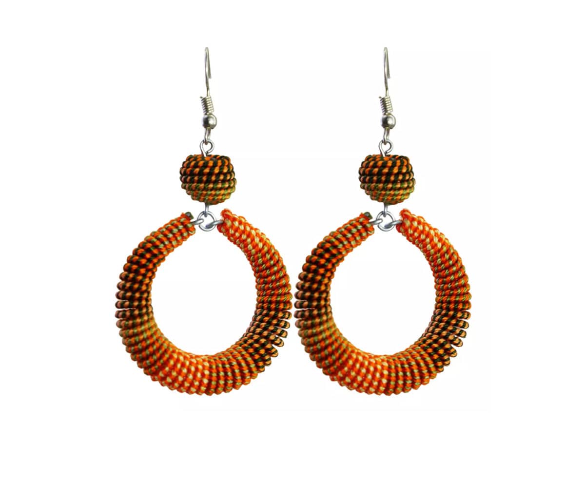 Aretes Bordadas Artesanal Aretes Colgante De Moda