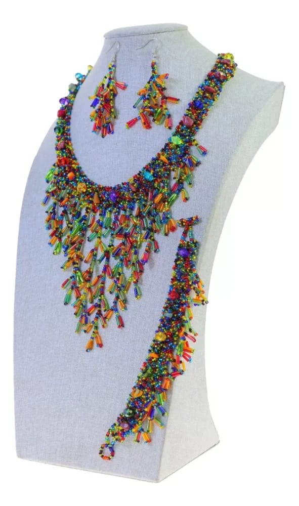 Set Collar De Chaquira Artesanales