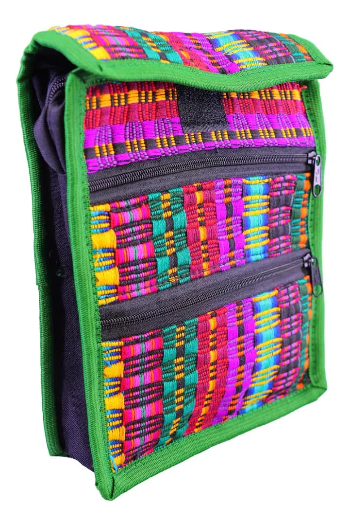Bolsa Artesanal Telar De Colores Crossbody Unisex De Moda - Image 4