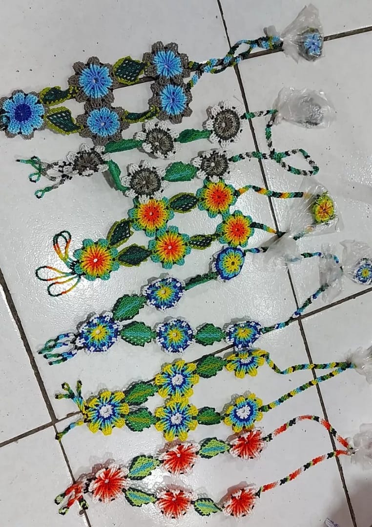 Set Collar Floral De Cuentas Huichol Collar De Moda Regalo - Image 2