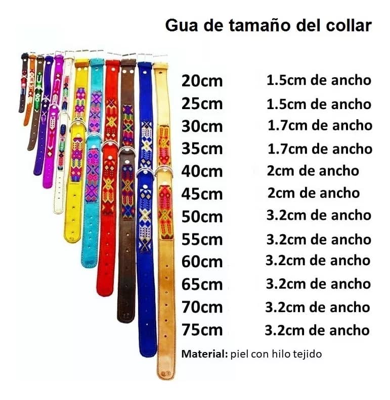 Pack De 6 Collares Para Perros Collares De Piel Bordados S-T Mayoreo - Image 3