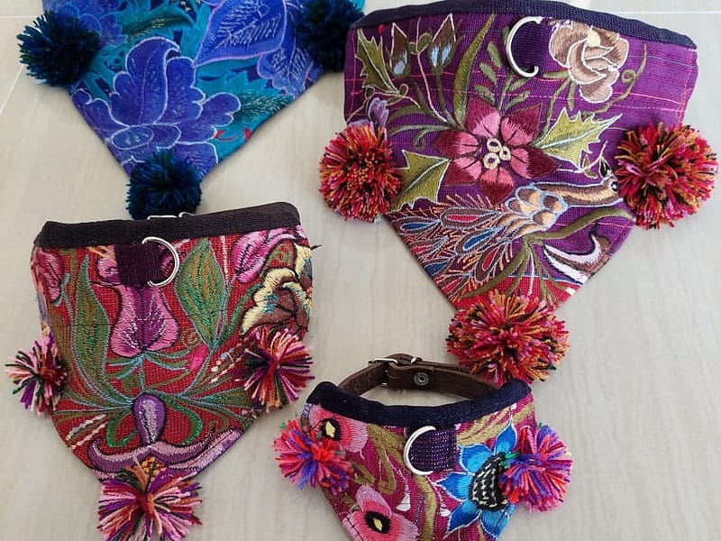 Bandana De Zinacantan Con Bordado Artesanal