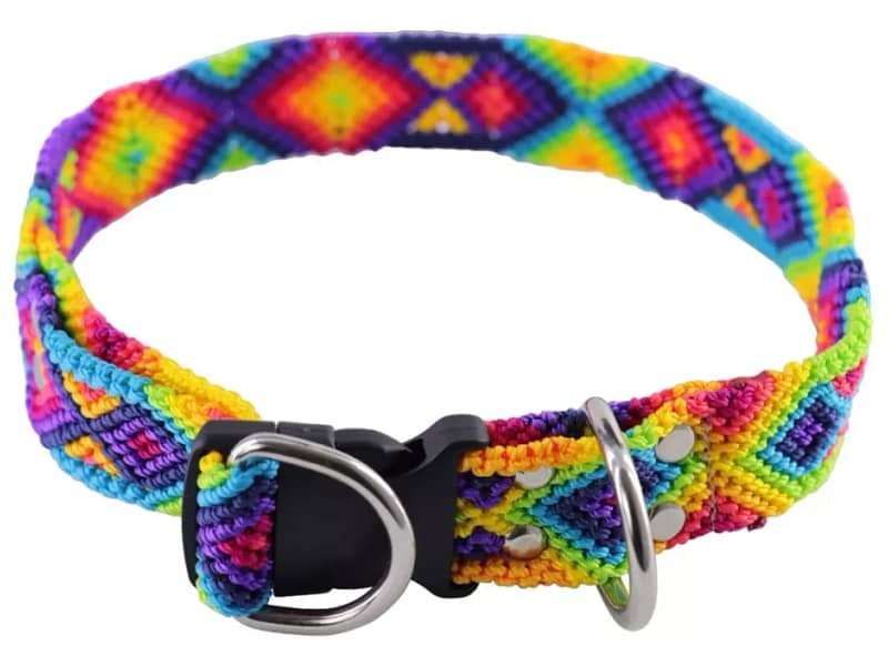 Collar Para Perro Tejido Artesanal Vegano Talla M