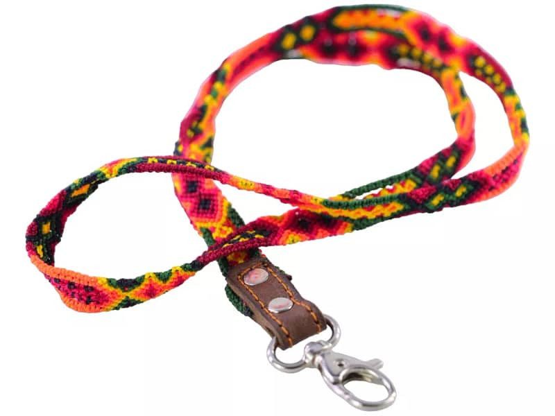 Lanyard Porta Gafete Correa Llavero Tejido Artesanal