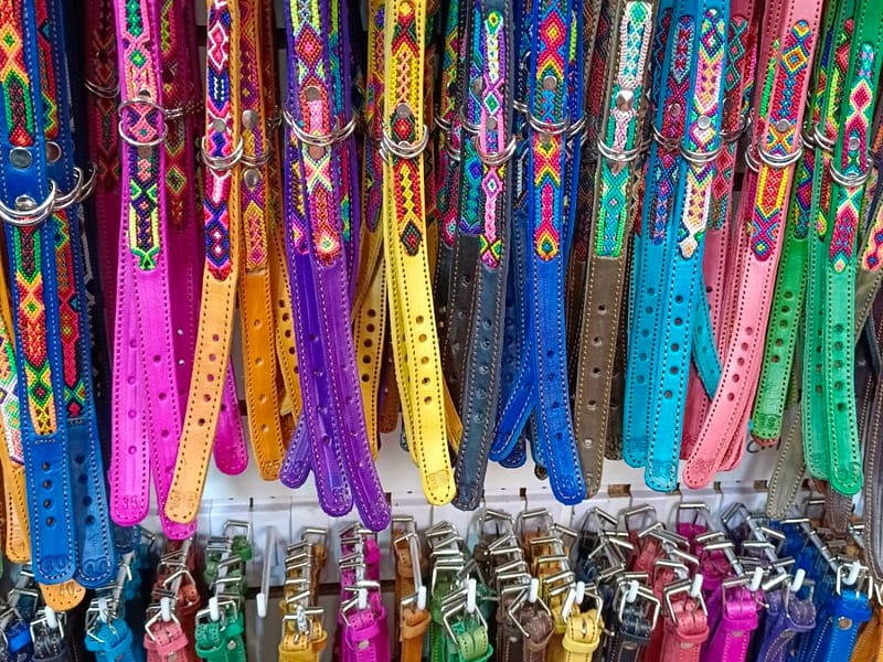 Pack De 6 Collares Para Perros Collares De Piel Bordados S-T Mayoreo