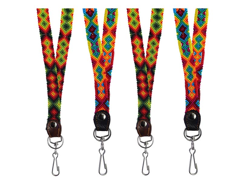 Lanyard Cinta Porta Gafete Bordados De Moda Artesanal