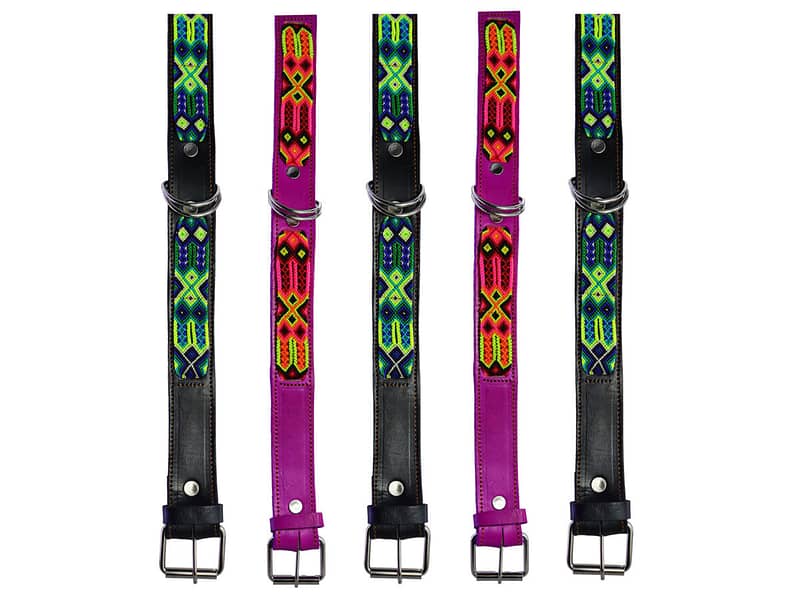 Collares Para Perros 70/75 CM Collar De Piel Bordados Artesanal