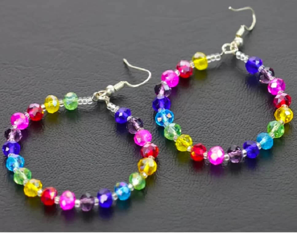 Set De 12 Pares De Aretes Arracadas De Colores - Image 3